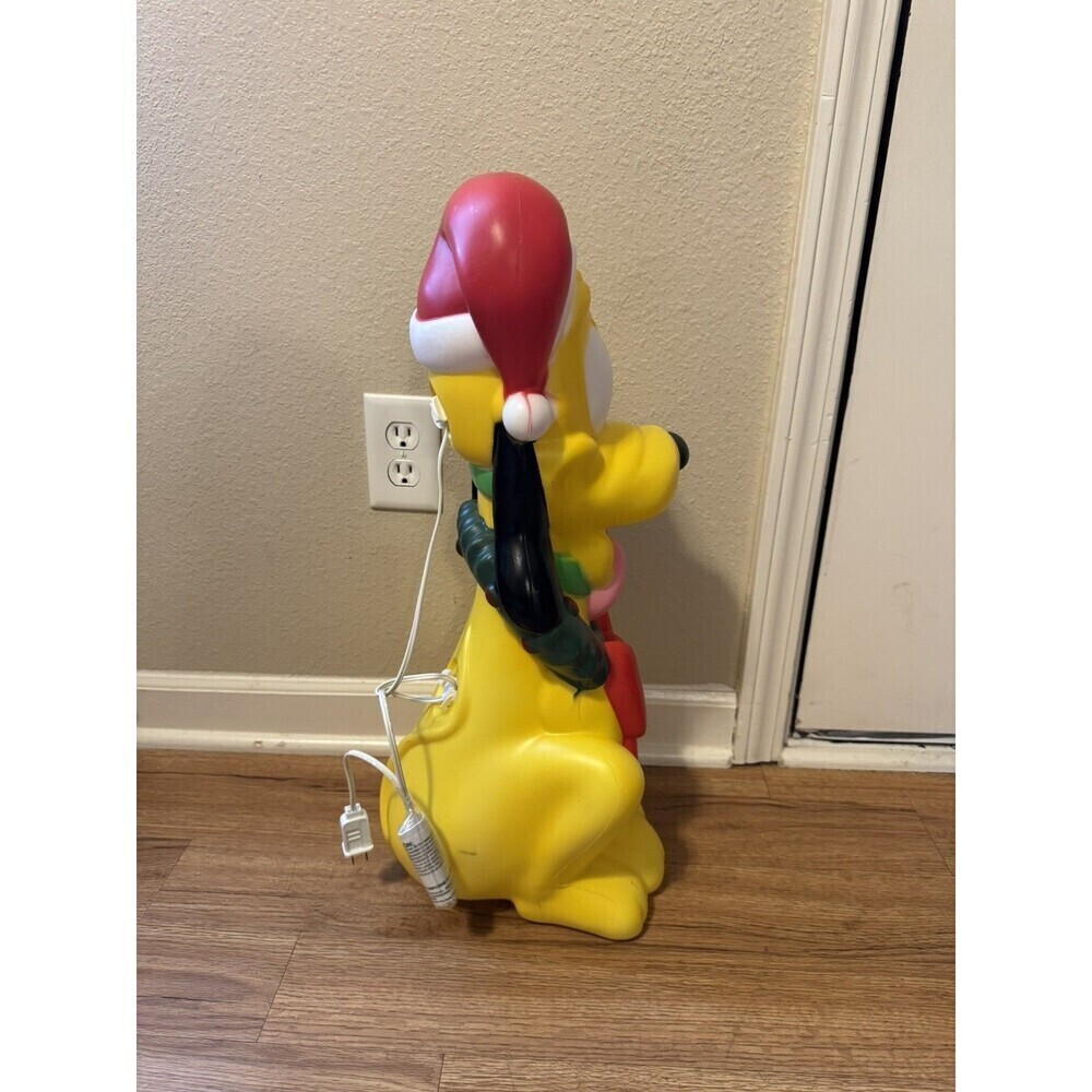 Disney Pluto Mickey Mouse Dog Lighted LED Christmas Blow Mold Decor 24 Inch Tall - Picture 5 of 7